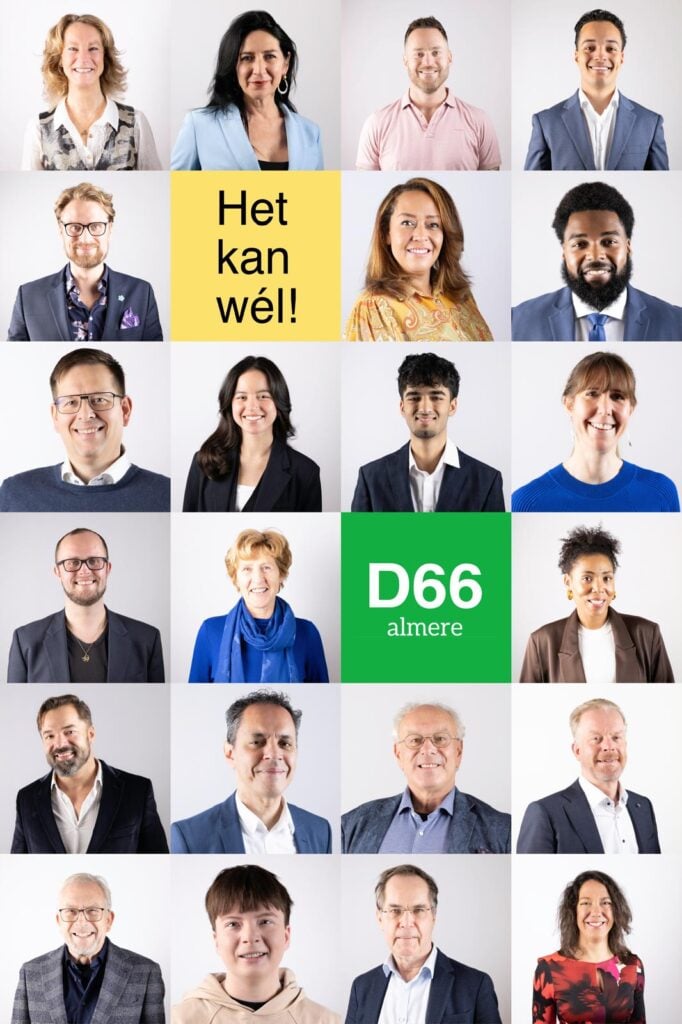 kandidaten D66 Almere gemeenteraadsverkiezingen 2026