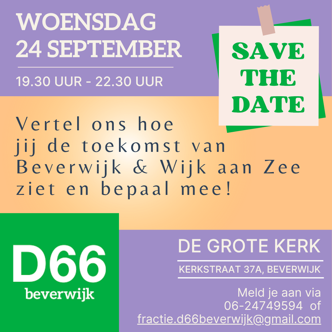 Save the date / kom jij ook?
