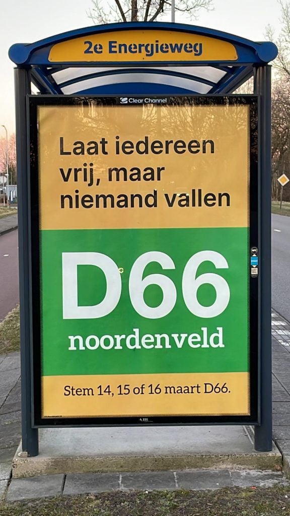 Bushok met D66 poster