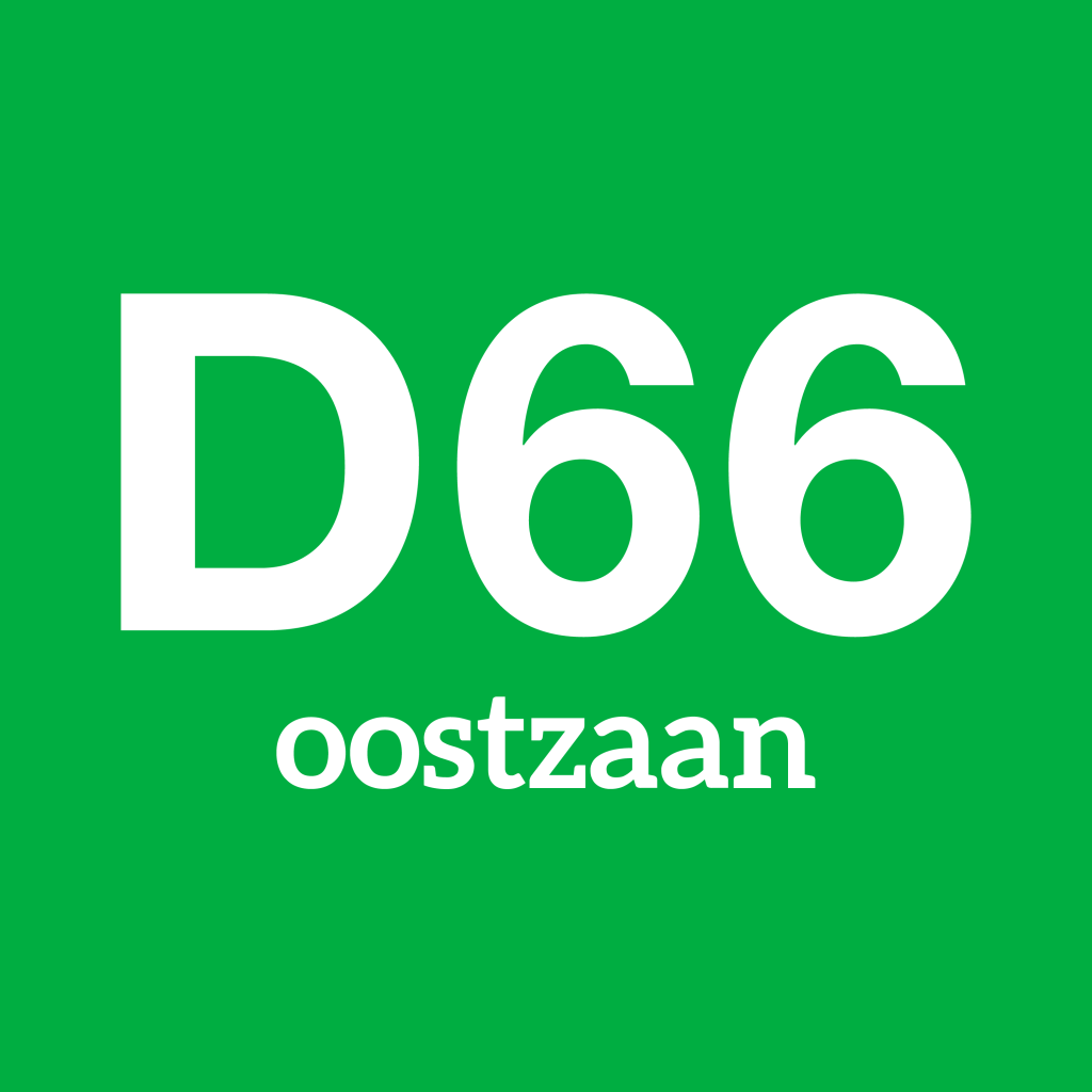 Logo D66 Oostzaan - socials