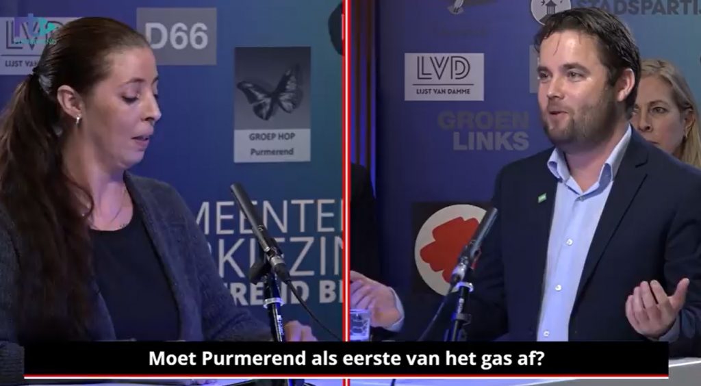 Nicole Moinat van de PVV en Mark Intres van D66