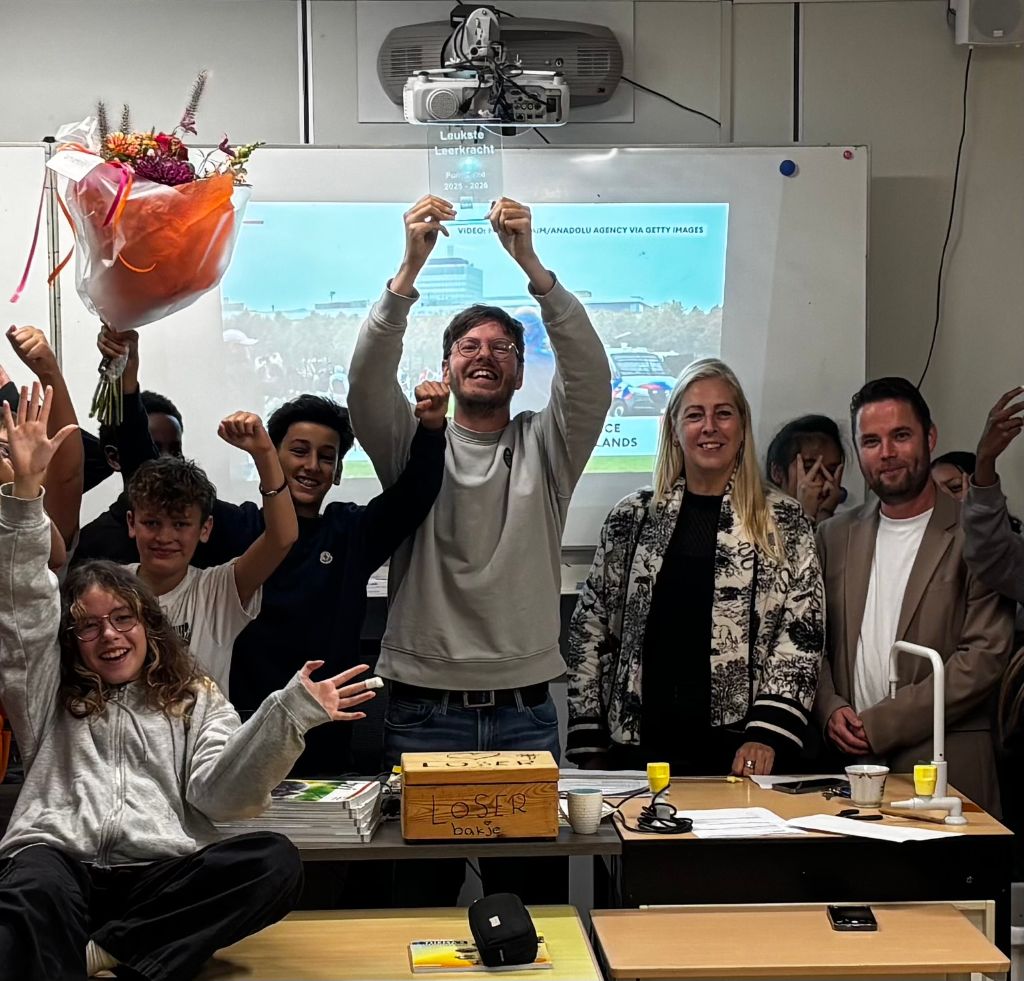 Wisse Wortman in zijn klas