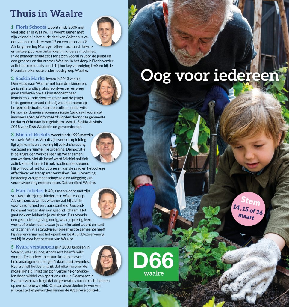 Verkiezingsprogramma deel 2 D66 Waalre